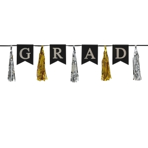 Grad Tassel Streamer Banners Strung Pennant Banners Graduation 13 x 6' 6 - All