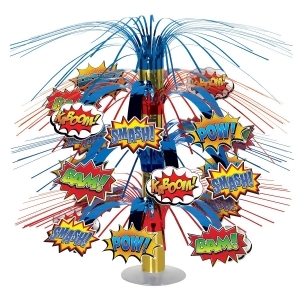 Club Pack of 6 Red and Blue Action Hero Cartoon Cascading Centerpiece 18 - All
