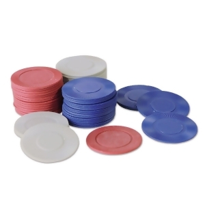 Club Pack of 1200 Blue White and Red Poker Chip Party Favors 1.5 - All
