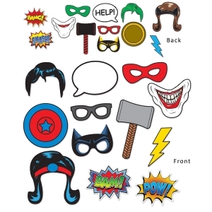 Club Pack of 144 Vibrant Hero Photo Sign Cutout Decorations 10 - All