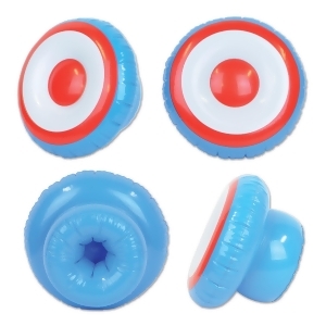 Pack of 6 Red White and Blue Inflatable Hero Shield Party Accessories 12 - All
