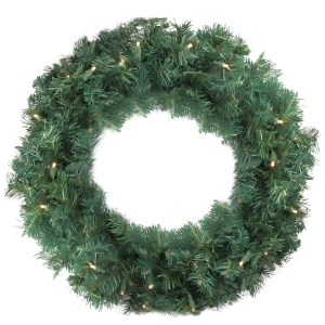 24 Pre-Lit Cedar Pine Artificial Christmas Wreath Warm Clear Led Lights - All