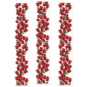 Club Pack of 12 Red Garden Roses Party Panels Hanging Decorations 72 - All