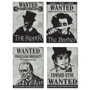 Club Pack of 48 Decorative Criminals Wanted Signs Cutout Decorations 15.25 - All