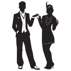 Club Pack of 24 Great 20s 2 Piece Silhouette Stand Up Set Wall Decoration 37 - All