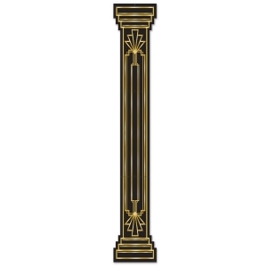 Club Pack of 12 Jointed Great 20s Column Pull Down Cutout Wall Decoration 6 - All