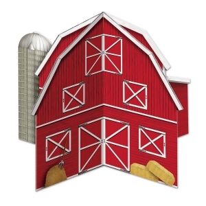 Club Pack of 12 Classic Red Barn 3-D Centerpiece Table Decorations 10 - All