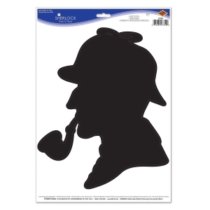 Club Pack of 12 English Detective Peel N Place Decorations 14 - All