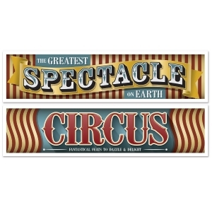 Club Pack of 12 Decorative Vintage Circus Themed Party Wall Banners 60 - All