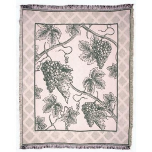 Harvest of the Vine Grapes Afghan Throw Blanket 50 x 60 - All