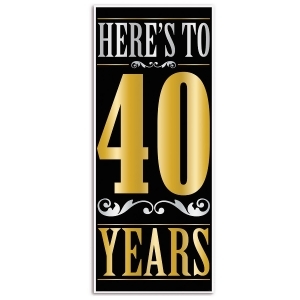 Club Pack of 12 Heres to 40 Years Decorative Hanging Door Cover For Birthday and Anniversary 6 - All