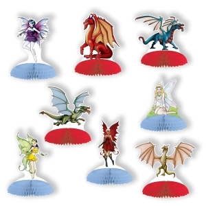 Club Pack of 12 Fantasy Fairy and Dragon Mini Centerpiece Table Top Decorations 5 - All