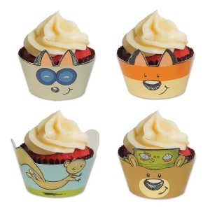 Club Pack of 96 Camping Woodland Friends Cupcake Wrappers 9.25 - All