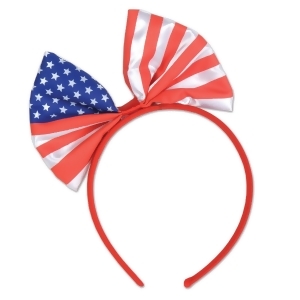 Pack of 12 Patriotic 4th of July Bow Headband Costume Accessories - All