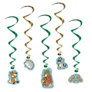 Club Pack of 30 Camping Woodland Friends Party Hanging Whirls 34 - All