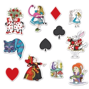 Club Pack of 144 Alice In Wonderland Party Cutouts Wall Decorations - All