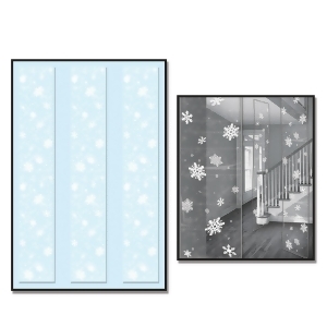 Club Pack of 36 Snowflake Party Panels Hanging Christmas Decorations 6' - All