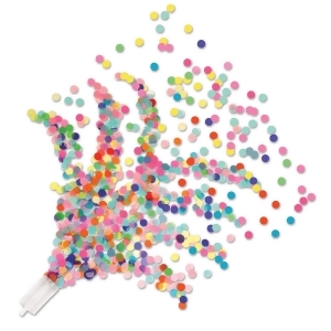 Club Pack of 96 Decorative Multicolored Push Up Confetti Burst Party Poppers - All