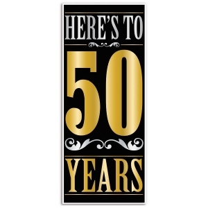 Club Pack of 12 Heres to 50 Years Decorative Hanging Door Cover For Birthday and Anniversary 6 - All