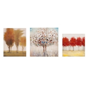 Set of 3 Miniature Modern Tree Landscape Gallery Decorative Wall Art - All