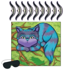 Club Pack of 24 Wonderland Party Favors Pin the Smile on Cheshire the Cat Game 18 - All