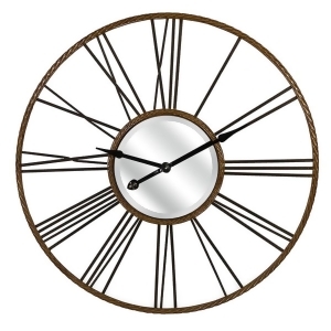 42 Metallic Copper and Black Antiqued Iron Decorative Wall Clock - All