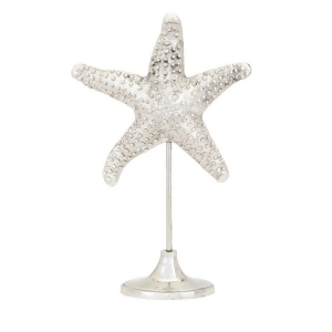 23.5 Silver Coastal Style Starfish Decorative Aluminum Statuary - All