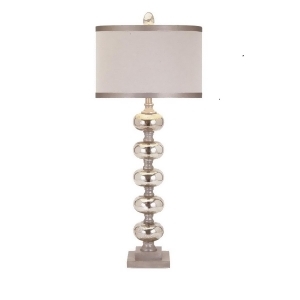36 Metallic Gold and Tan Brown Decorative Mercury Glass Table Lamp - All