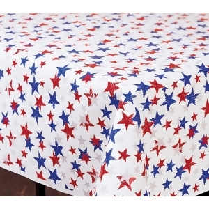 100 Red and Blue Patriotic Stars Decorative Disposable Banquet Table Roll - All