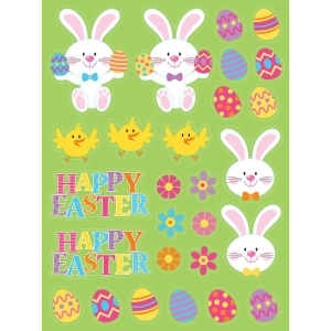 Club Pack of 48 Assorted Easter Icon Party Stickers 8.5 x 5 - All