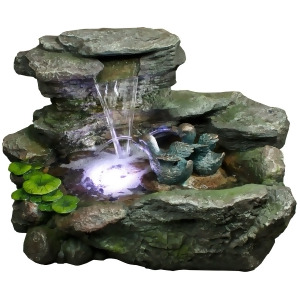 22.75 Gainesville Envirostone Outdoor Fountain with Swimming Ducklings - All
