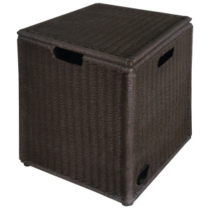 15.5 Wicker Outdoor Patio Asheville Tank Hideaway with Removable Lid - All