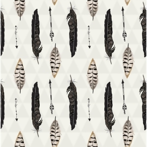 Roar Lunch Napkin Club Pack of 192 Black and White Feathers 3-Ply Disposable Lunch Napkins 6.5 Quill - All