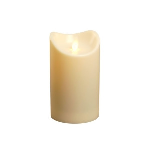 5 B/o Ivory Natural Motion Flame Less Led Pillar Candle with Timer - All