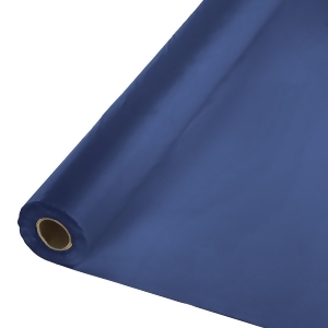 250 Navy Blue Royal Magic Decorative Disposable Banquet Table Cover Roll - All