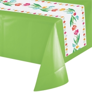 Pack of 12 White and Green Floral Party Banquet Table Runners 14 x 84 - All