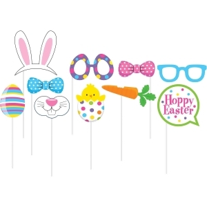 Pack of 60 White and Pink Assorted Easter Party Fun Photo Signs with Sticks 15 - All