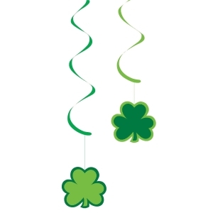 Pack of 60 Green St. Patrick's Decor Printed Hanging party Dizzy Danglers 10.25 - All