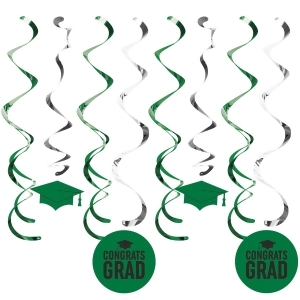 Pack of 96 Green Grad Printed Hanging party Dizzy Danglers 10.25 - All