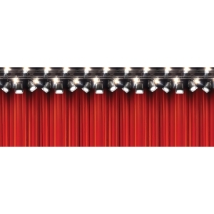 Club Pack of 12 Red and Black Reel Hollywood Award Top Decorating Panel - All