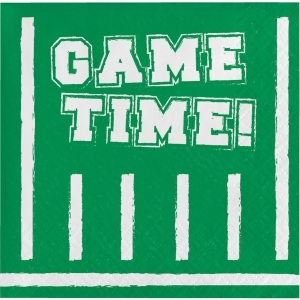 Pack of 192 Green and White Game Time Disposable Party Beverage Napkins 5 - All