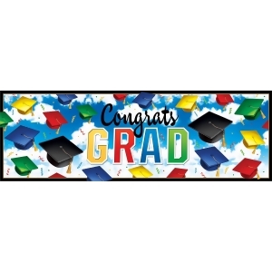 Pack of 6 Multicolor Decorative Grad Celebration Printed Party Banner 23 - All