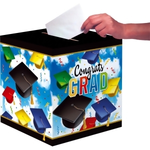Pack of 6 White and Blue Graduation Celebration Designed Card Box 13 - All