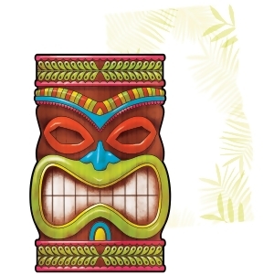 Pack of 75 Brown and Green Tiki Time Themed Invitation Post Card 9.75 - All