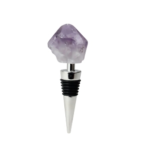 4.5 Purple Amethyst Gem Stone Wine Bottle Stopper - All