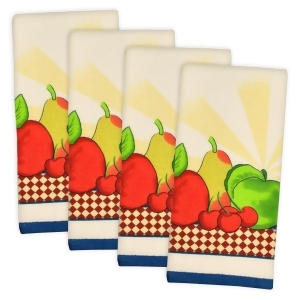 Set of 4 Shining Essential Fruit Terry Dishtowel 26 - All