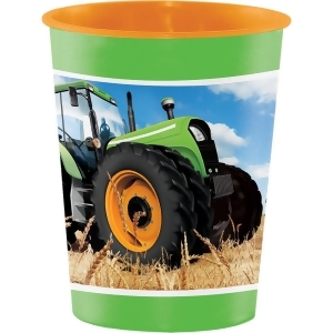 Club Pack of 12 Green Tractor Keepsake Hot and Cold Beverage Cups 16oz - All