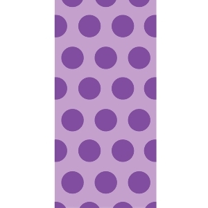 Club Pack of 240 Classic Purple Two-Tone Polka Dot Cello Bags 11.25 - All