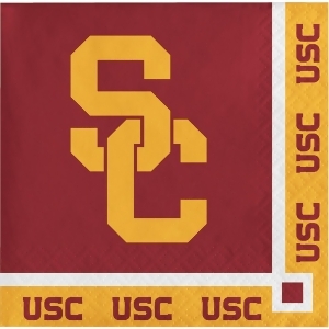 Club of 240 Brown and Yellow University of Southern California Beverage Napkins 5 - All
