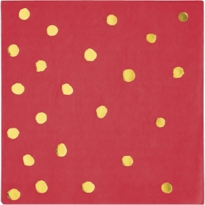 Pack of 192 Classic Red and Gold Foil Stamped 3-Ply Beverage Napkins 5 - All